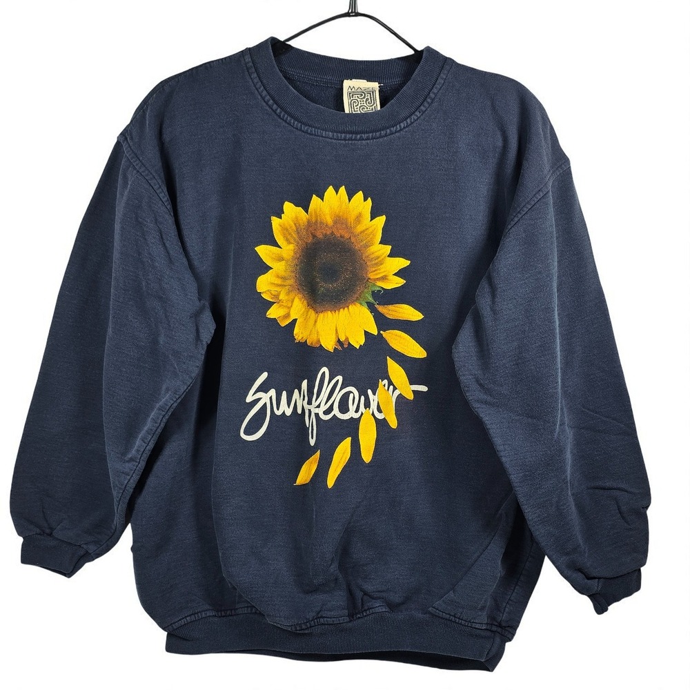 Navy Sunflower Graphic Sweatshirt
